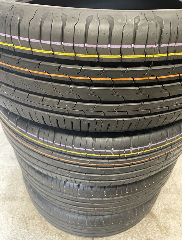 4x Continental Sommerreifen 195/55R16 87H 6mm aus 2020 wie neu in Flörsheim am Main