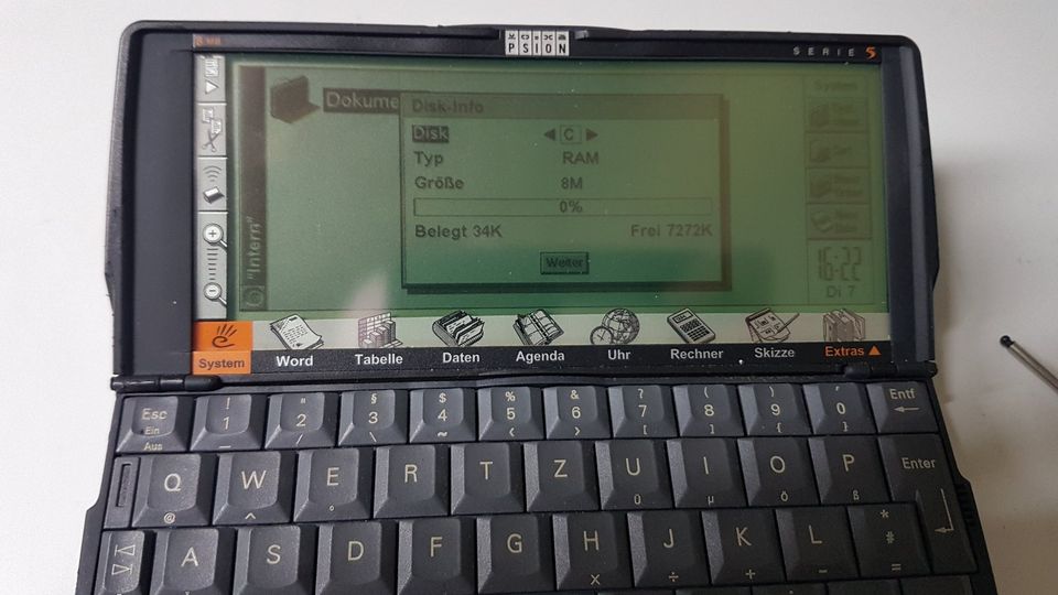 PSION Serie 5 in Lauta