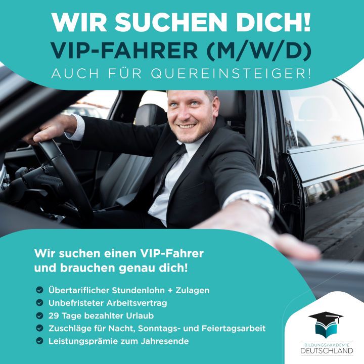 VIP-FAHRER (m/w/d)| Auch für Quereinsteiger*+BONIS|job|security|quereinsteiger|sicherheitsmitarbeiter|vollzeit in Hannover