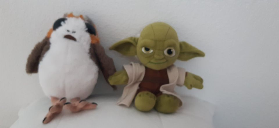 Star Wars Porg Vogel + Yoda Joda als Kuscheltiere in Haiterbach