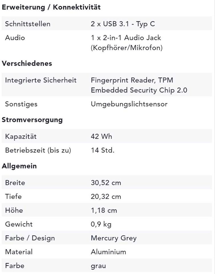 Samsung Galaxy Book S 13.3 Mercury Grey NP767XCM-K02DE in Merzig