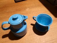 Melitta Miniatur Kaffeekanne plus Filter aus hellblauer Keramik Nordrhein-Westfalen - Neuss Vorschau