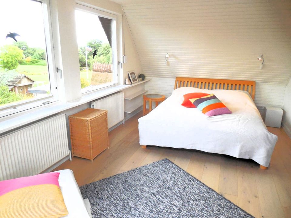 Ferienhaus Schiffsdeck in Langballig an der Ostsee 8 Personen 3 Schlafzimmer 2 Badezimmer 1 Gäste-WC TV Kaminofen Sonnenterrassen Strand Meer Fjord in Langballig