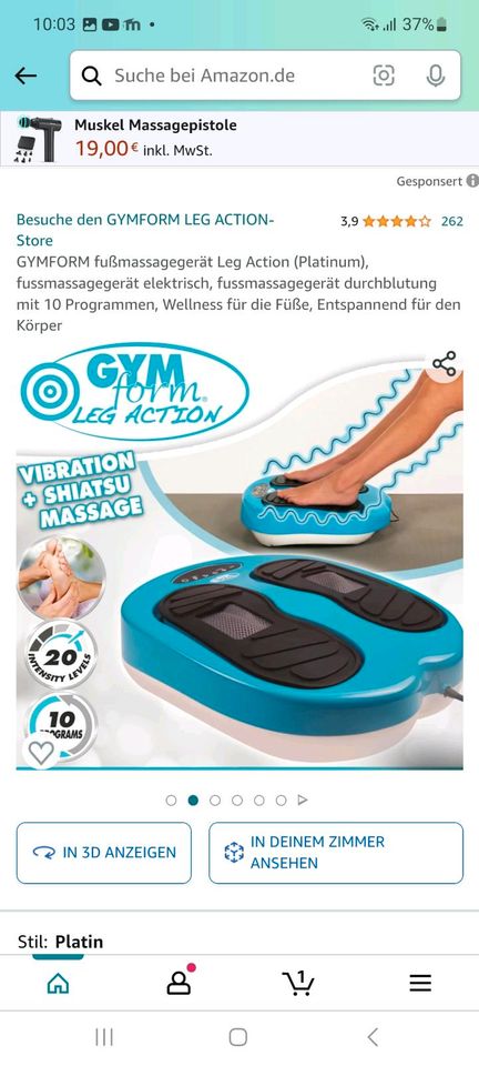 Fußmassage Gerät mit Vibrationen in Allstedt