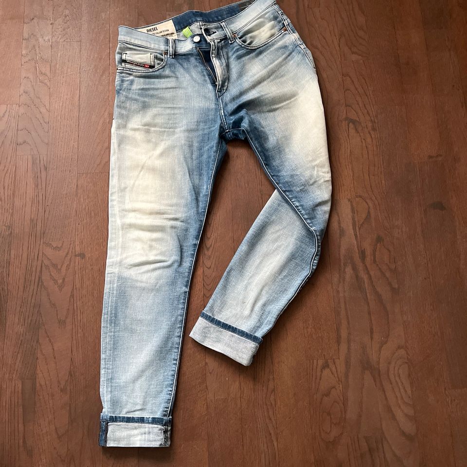 DIESEL Herren Jeans Hose 29/30 blau Slim Stretch in München