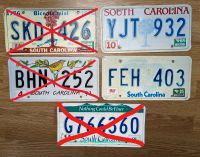 USA License Plate South Carolina 1980/85/89/91 Nummernschild Schleswig-Holstein - Lübeck Vorschau