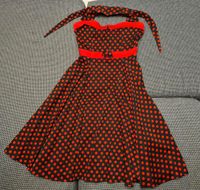 Collectif Rockabilly Pin Up Retro Kleid Dots schwarz rot Größe M Nordrhein-Westfalen - Oelde Vorschau