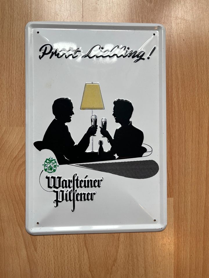 Blechschild Warsteiner „Prost Liebling“ in Frankfurt am Main