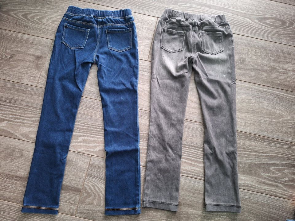 Set 2 Jeggings Jeans Leggings von Topolino Gr. 128 blau grau in Kupferzell