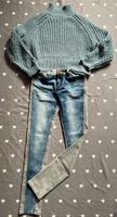 Set strickpulli jeans mint petrol blau grau 38 M Damen Bayern - Kempten Vorschau