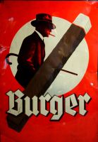 EXTRA RARE !!!Burger Werbung Reklame altes Blechschild 70 x 50 cm Hessen - Gelnhausen Vorschau