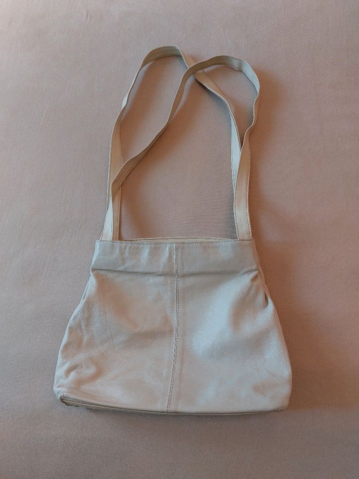 Handtasche grau/beige - weiches Material in Sprockhövel