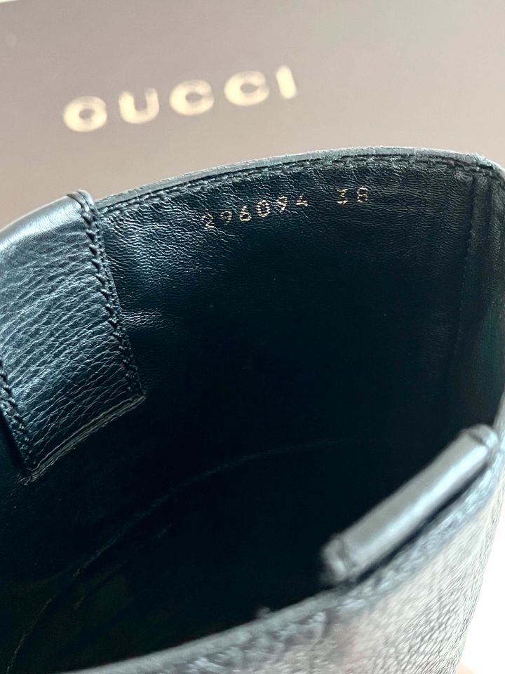 Gucci Stiefel original schwarz Leder 38 38,5 in Neustadt an der Weinstraße