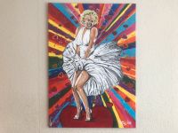 Ölbild Popart Marilyn Monroe weißes Kleid Kunst VIP 1m Nordrhein-Westfalen - Schwerte Vorschau