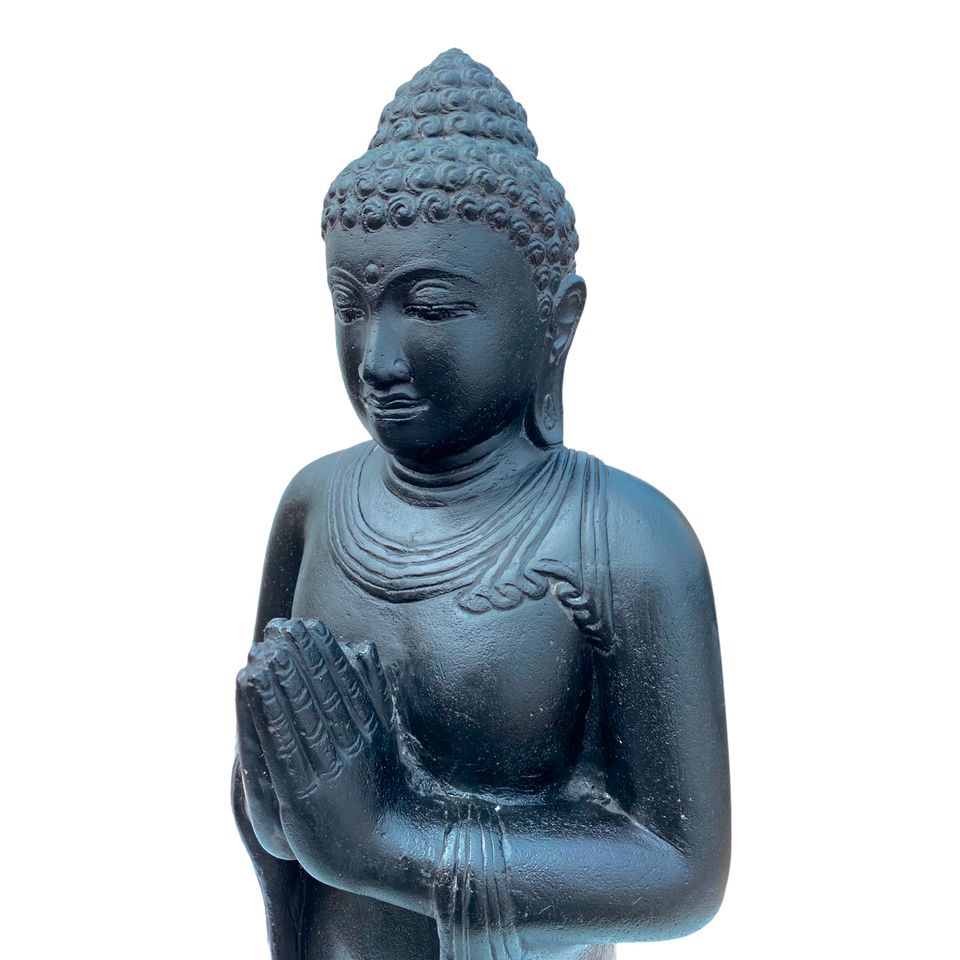 Buddha Figur Stein Garten stehend Lavasand Skulptur 120cm Wetterf in Hüllhorst