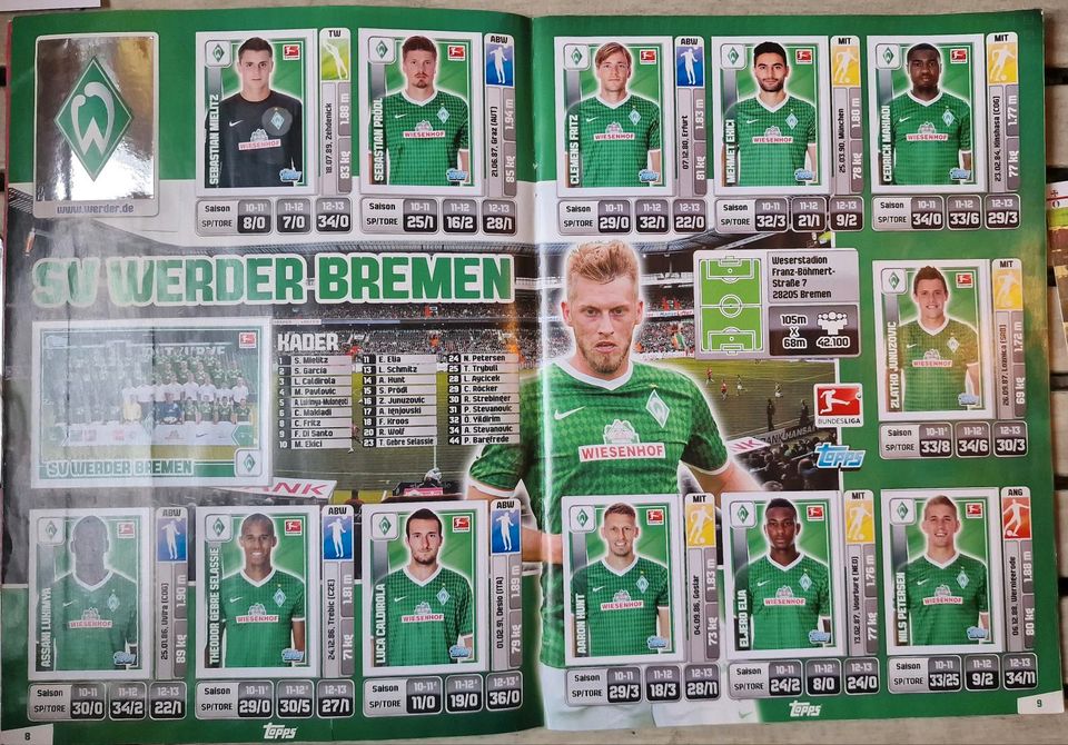 Fußball Sticker Album TOPPS BUNDESLIGA 2013/2014 - Komplett in Warstein