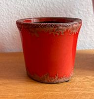 Blumentopf Steingut Keramik Übertopf orange rot Vintage 9 cm Niedersachsen - Stade Vorschau