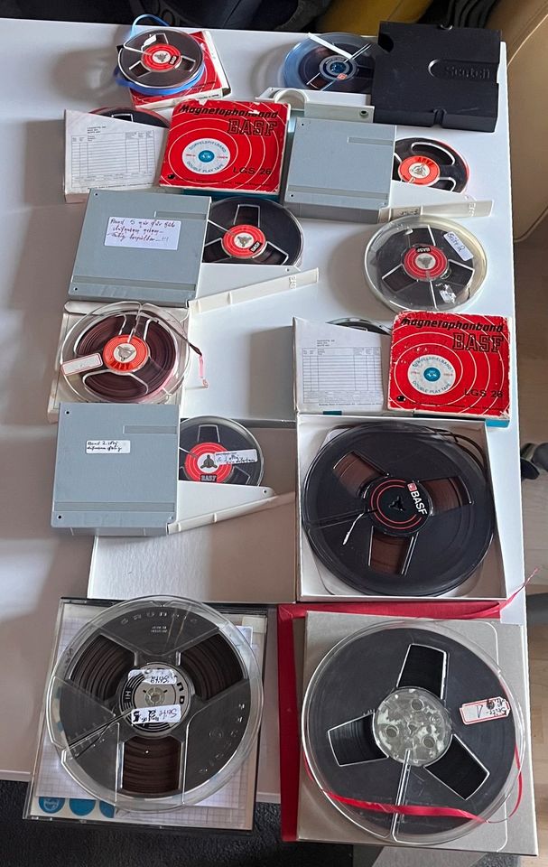 12 Tonbänder 9 x BASF mit LGS 26 Magnetophonband  s. Fotos in Mönchengladbach