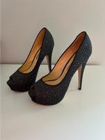 Highheels schwarz Glitzer Gr. 39 Hessen - Mainhausen Vorschau