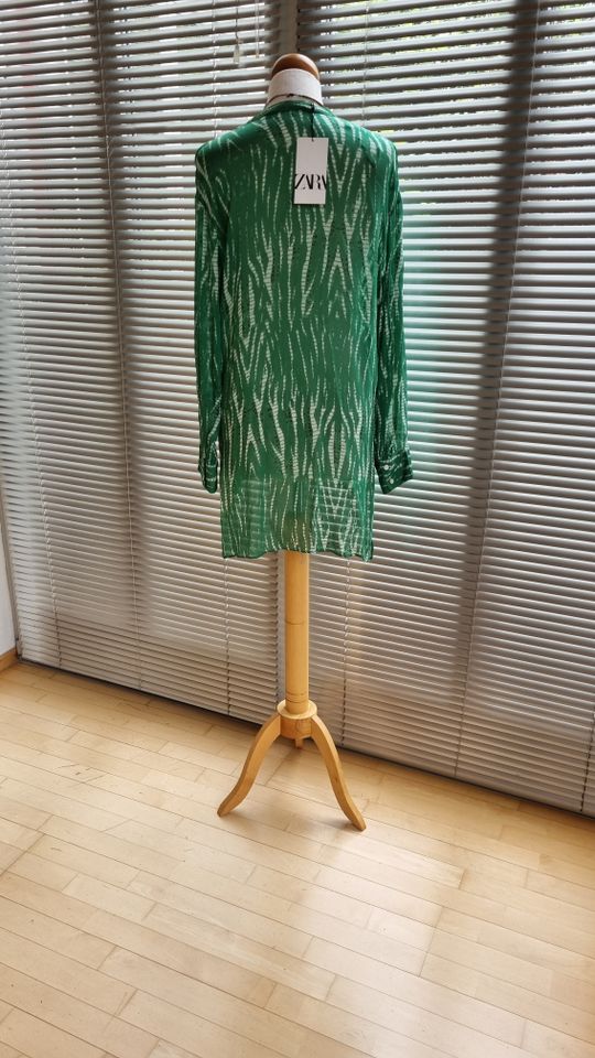 *ZARA* Long-Bluse Tunika Grün-Weiß XS 34/36 NP49,95€ NEU! in Ingolstadt