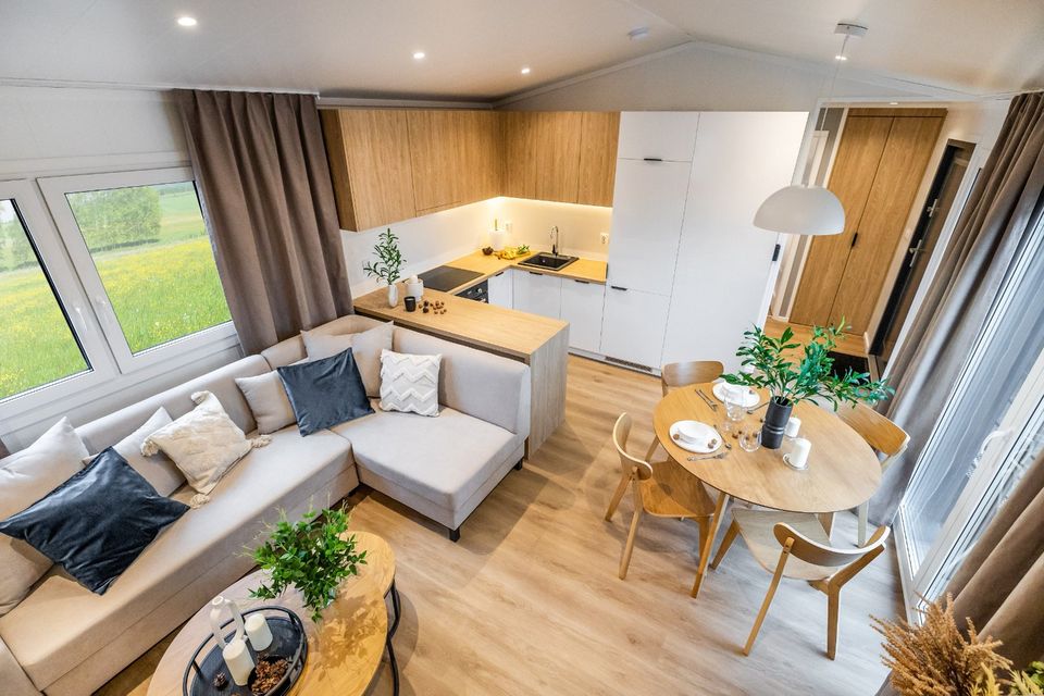 NEOHOME Hochwertiges Tiny House EH55 Letniskowo Ecosylt Tiny Haus Bungalow Wärmepumpe Mobilheim Baugenehmigung in Soltau