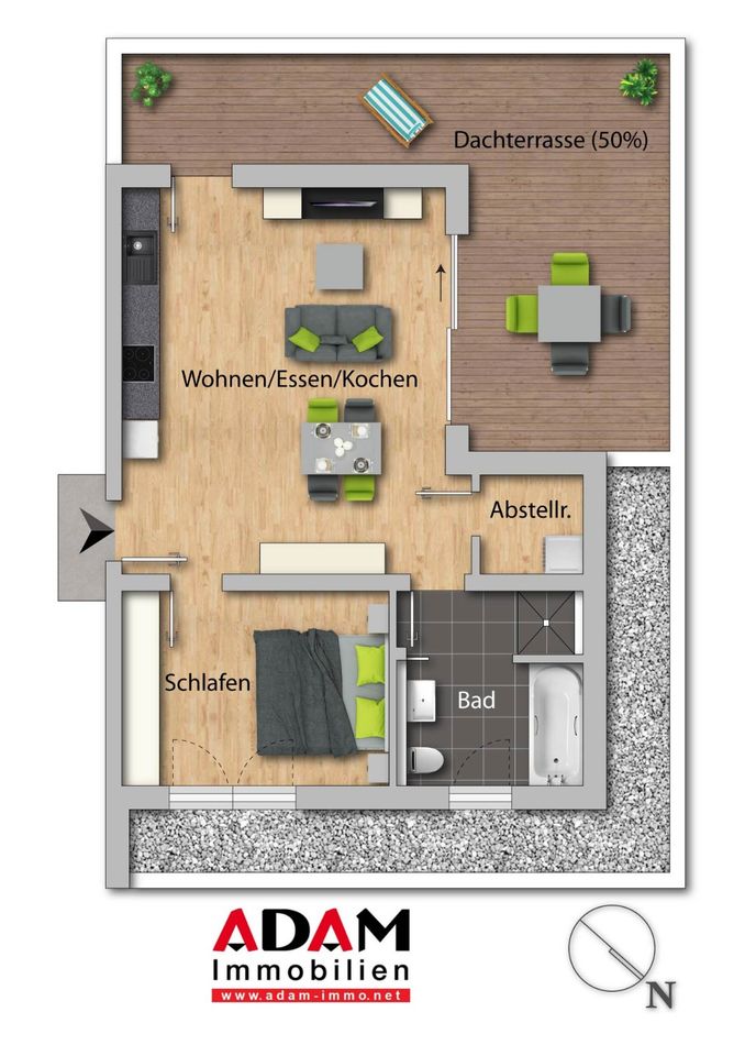 Wunderschöne 2-Zimmer-Penthousewohnung in 77694 Kehl-Sundheim zu vermieten! in Kehl