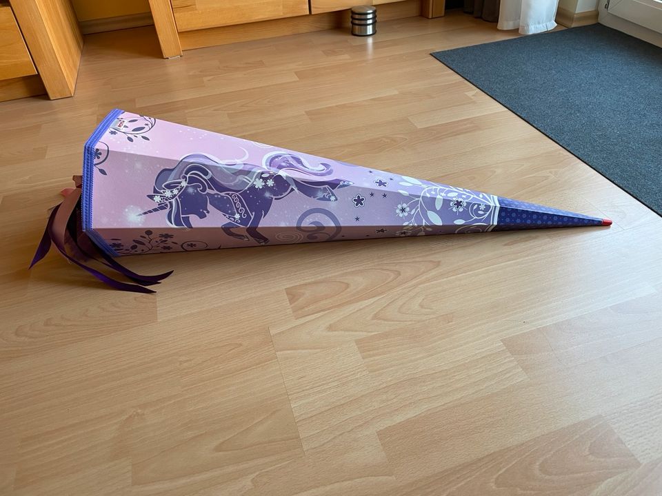 Schultüte Zuckertüte Einhorn lila von Roth 85cm in Feucht