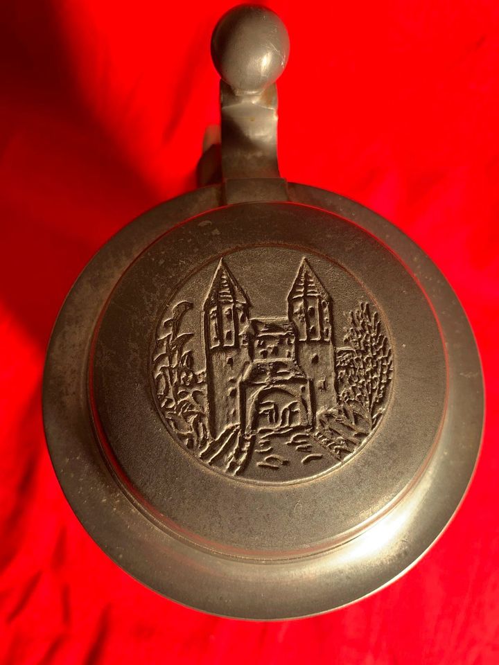 Maßkrug "ein Jahrtausend Ambeg" 1034-1984 mit Zinndeckel in Heroldsberg