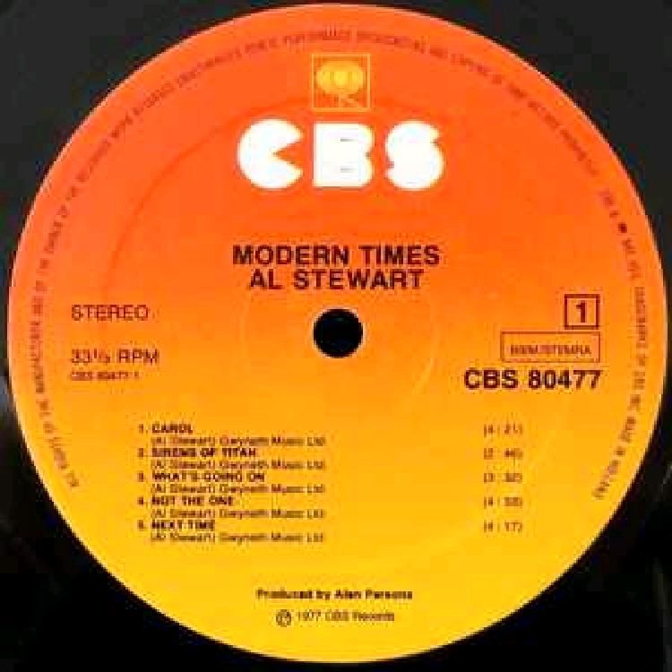 Al Stewart ‎– Modern Times Vinyl Schallplatten LPs in Sayda