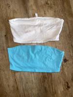 Bandeau H&M Größe S weiß türkis Shirt Sachsen - Groitzsch Vorschau
