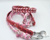 Hundeset, Hundeleine, Halsband aus Paracord und Leder rosa Bayern - Augsburg Vorschau