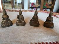 Buddha Tibet, 7,5 cm hoch, 120 g schwer, Messing, 4 Stück Saarland - Homburg Vorschau