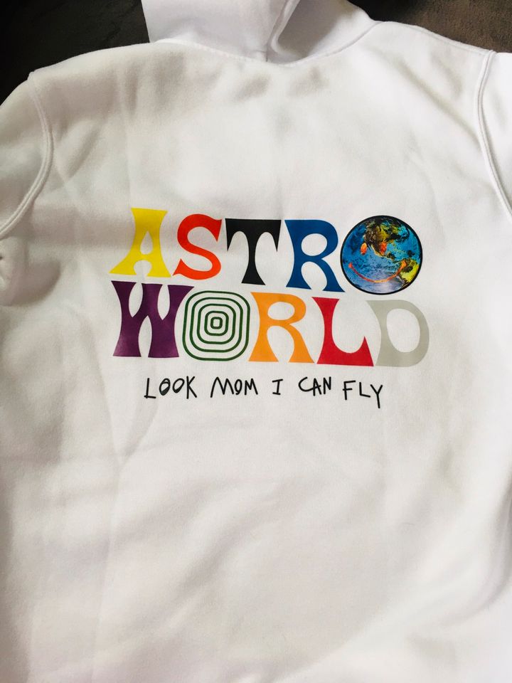 Travis Scott Astroworld Hoodie Kapuzenpulli Gr. M Weiss in Murnau am Staffelsee