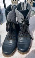 Rieker Stiefeletten aus Leder mit Filz, Gr. 38 Baden-Württemberg - Gundelfingen Vorschau