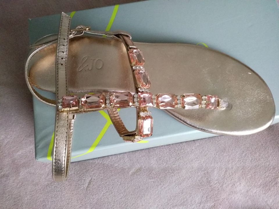 Strass Sandalette goldrosè in Elmshorn