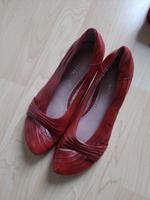 Tomaris Slipper, Gr.39,  Leder, rot Hessen - Kelkheim Vorschau