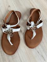 Damenschuhe Sandalen Andrea Sabatini Gr 39 Weiß Leder Niedersachsen - Vechta Vorschau