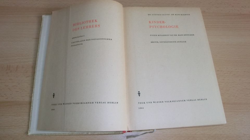 DDR Buch "Kinder-Psychologie" in Oranienburg