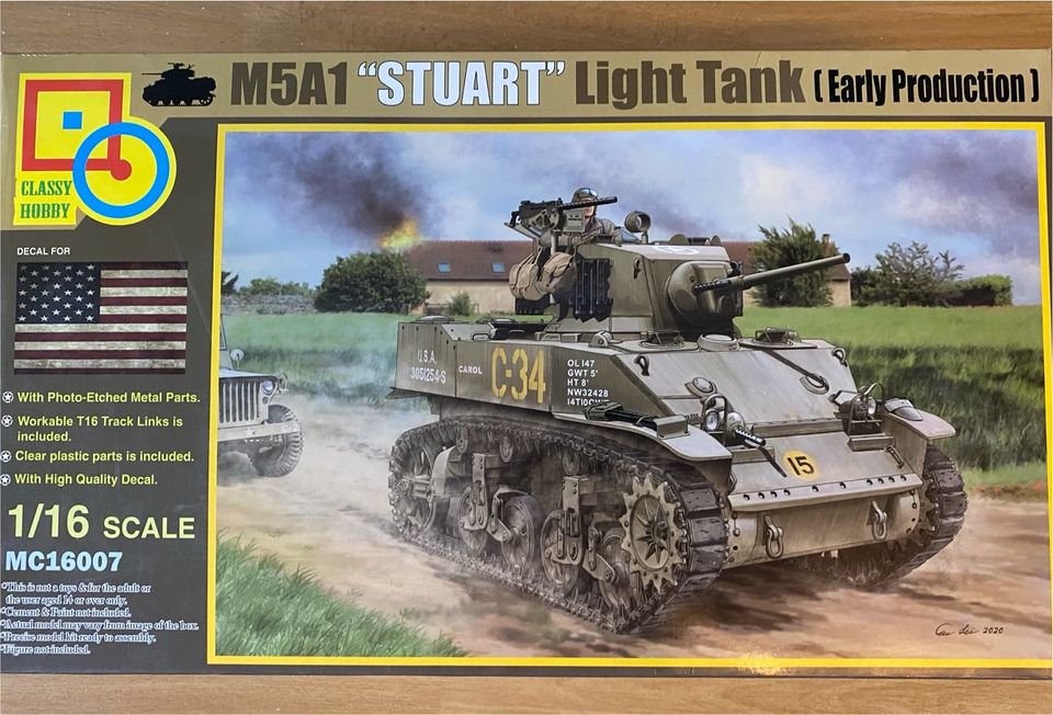 1:16 M5A1 Stuart ClassyHobby OVP Top! Panzer Modell in Jena