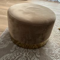 Hocker Samt gold/beige/hellbraun Baden-Württemberg - Pfullingen Vorschau