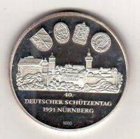 Silbermedaille 40. deutscher schützentag 1991, Nürnberg Baden-Württemberg - Freiburg im Breisgau Vorschau