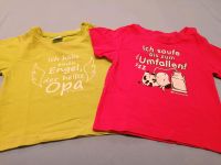 T-Shirt 80 pink saufen Umfallen Kuh Milch grün Engel heißt Opa Sachsen - Radeberg Vorschau