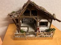 kleine Krippe (38x24cm, H:30cm) mit und ohne Figuren, Beleuchtung Bayern - Heroldsberg Vorschau