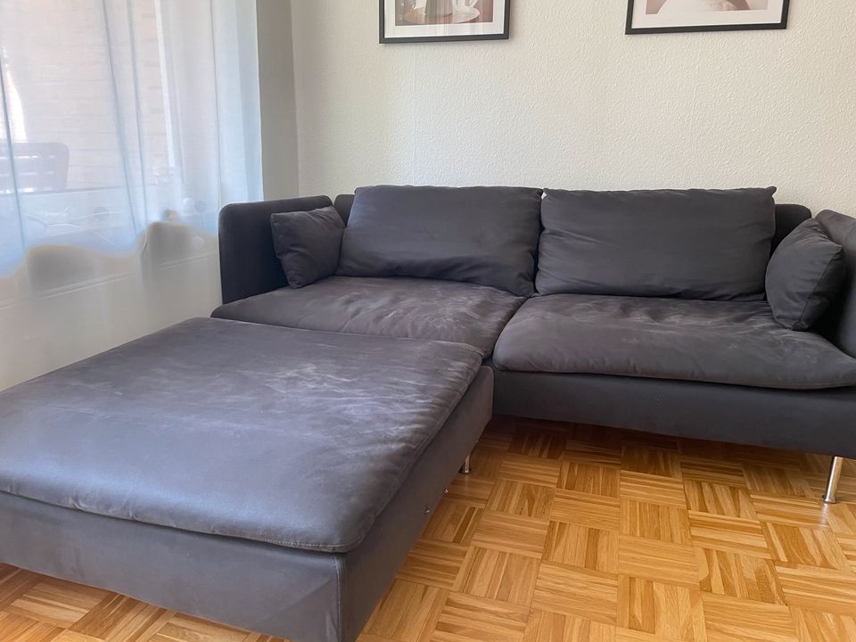 Sofa 3-Sitzer mit Hocker| Grau/ Anthrazit | IKEA Söderhamn Serie in Norderstedt