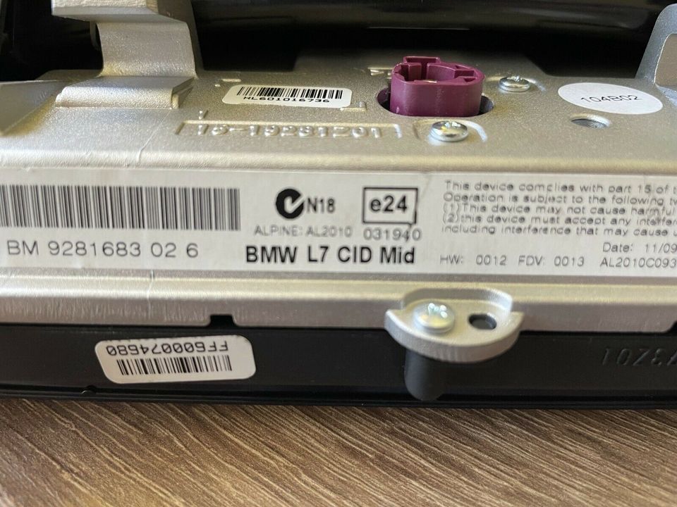 BMW Display NEU CID 9 292 243/9 281 683 BMW 1er F20 F21 F22 in Aham