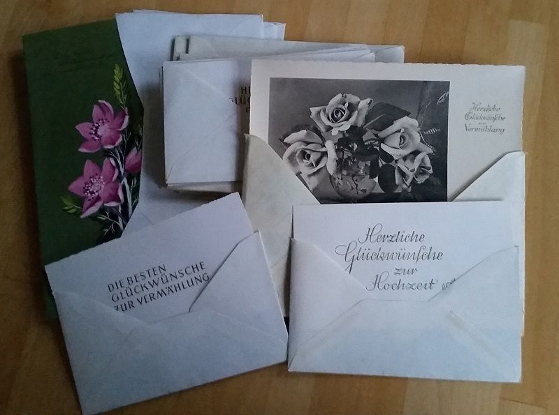 Historische Glückwunsch- und Beileid-Karten im Umschlag in Berlin
