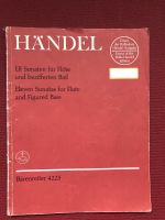 Händel: elf Sonaten für Flöte und bezifferten Bass Bayern - Aschaffenburg Vorschau