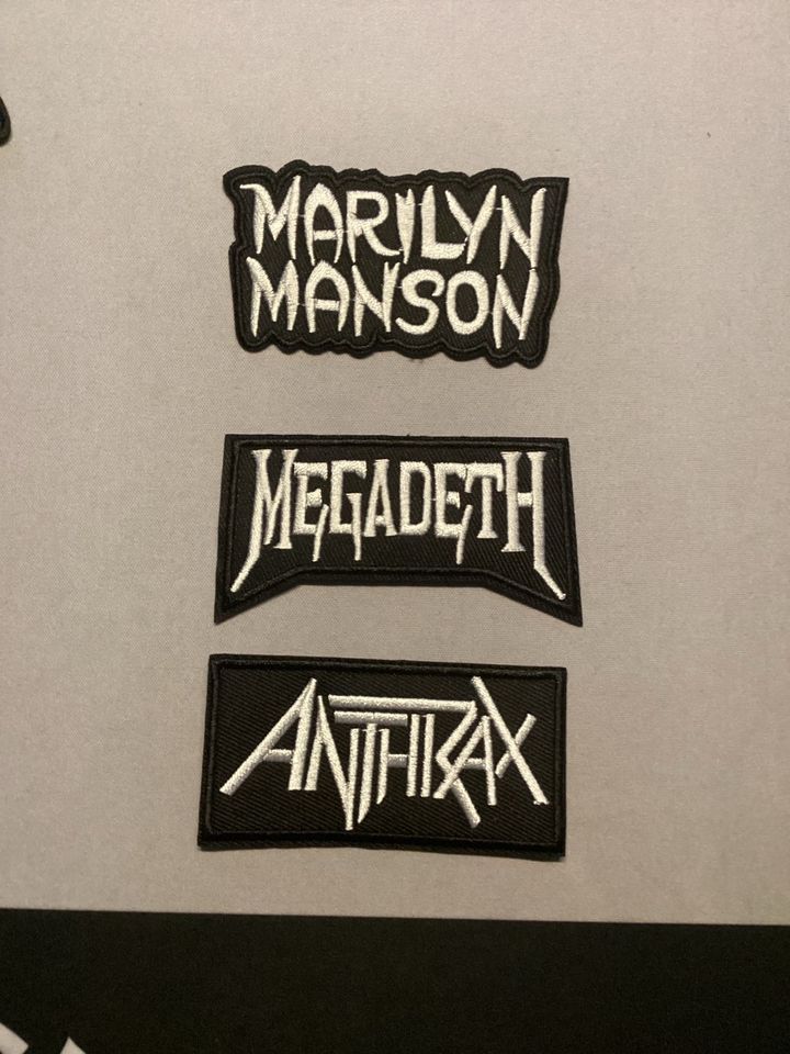 Marilyn Manson, Megadeth, Anthrax Patch Aufnäher in Oberhaid