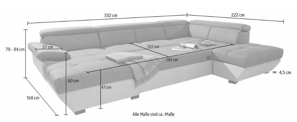 Wohnlandschaft mit Bettfunktion & Bettkasten ***neuwertig*** in Taufkirchen