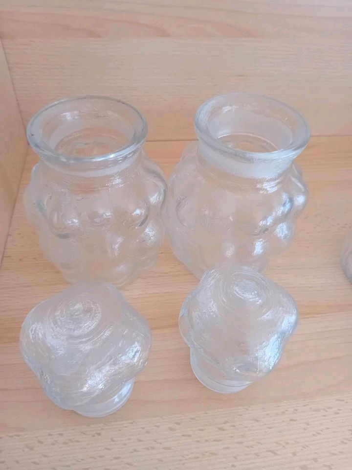 ⚜️5 Glas Aufbewahrungs Gläser Stöpsel Gewürz Glas in Lengenfeld Vogtland